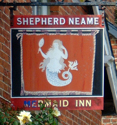 Mermaid sign at Bishopsbourne