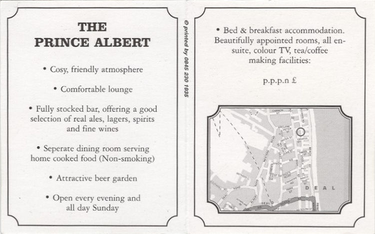Prince Albert, Deal, business card 2007