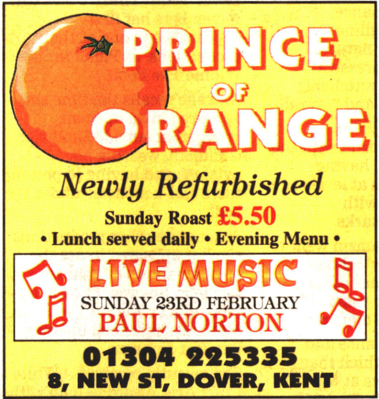 Prince of Orange advert