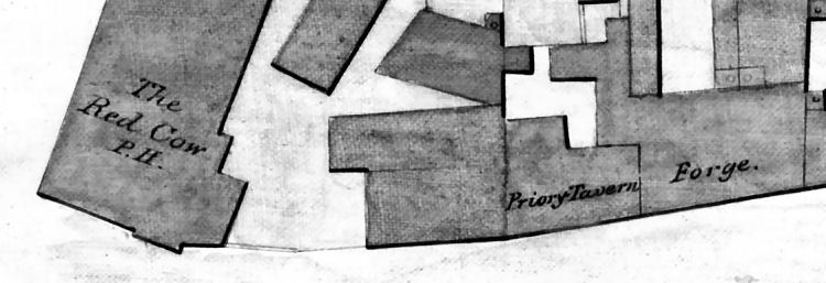 Map of Red Cow and Priory Tavern