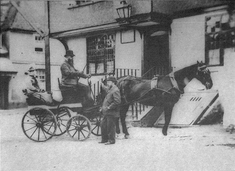 Outside the Red Lion, circa 1896