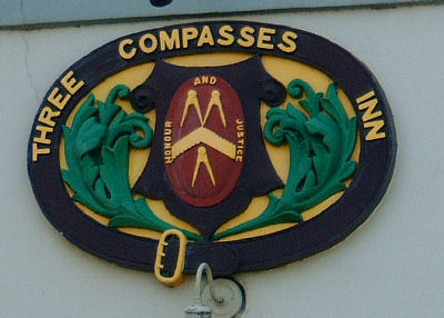 Three Compasses sign in Deal