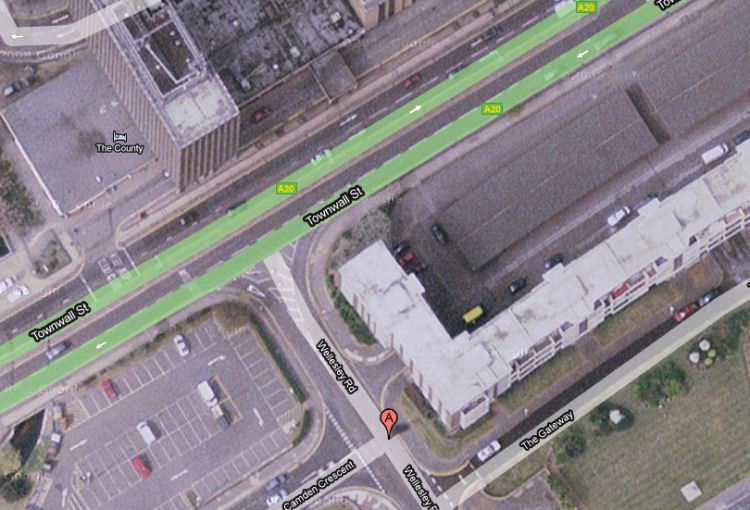 Wellesley Road and Townwall Street