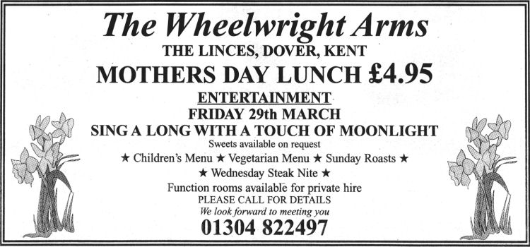 Wheelwrights Arms Advert 2003