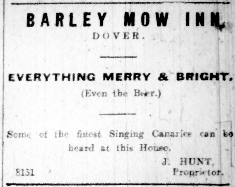 Barley Mow advert 1914