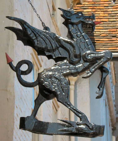 Black Griffin metal sign