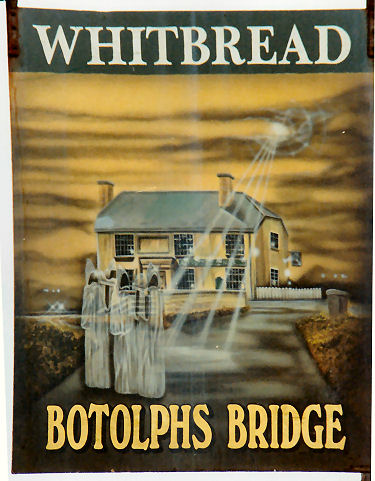 Botolphs Bridge Inn sign 1991