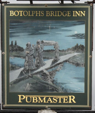 Botolphs Bridge Inn sign 2010