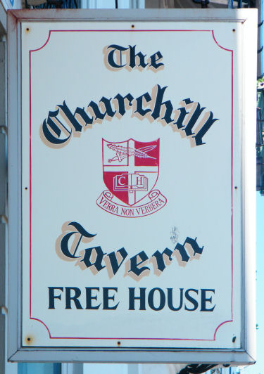 Churchill Tavern sign