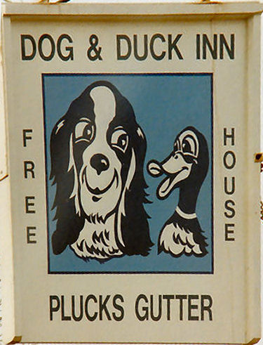 Dog and Duck sign 1991