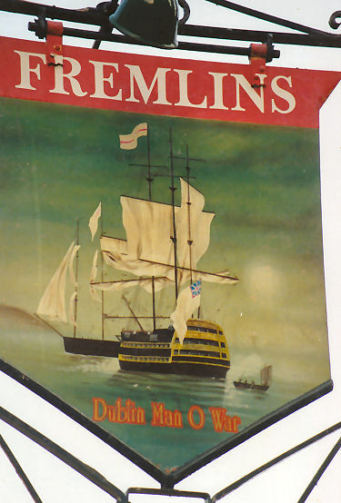 Dublin Man of War sign 1981