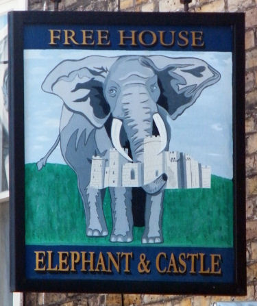 Elephant and Castle sign