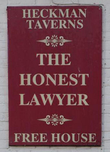 Honest Lawyer sign