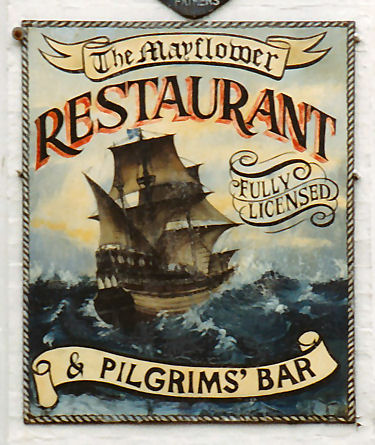 Mayflower and Pilgrim sign