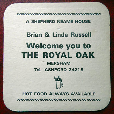 Royal Oak beermat