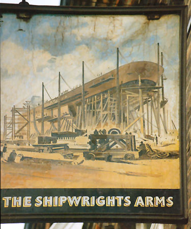 Shipwright's Arms sign 1991