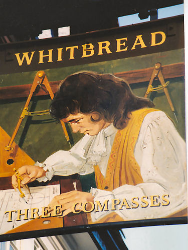 Three Compasses sign 1991
