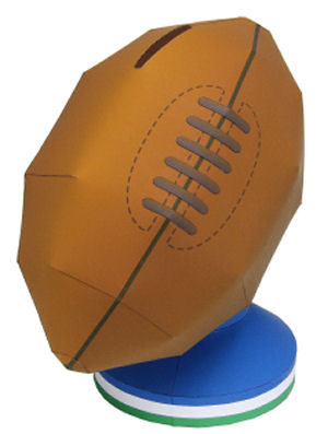 Rugby Ball moneybox