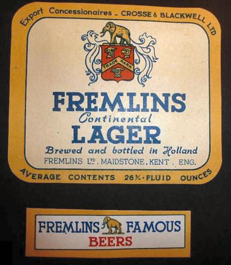 Fremlins Holland lager label