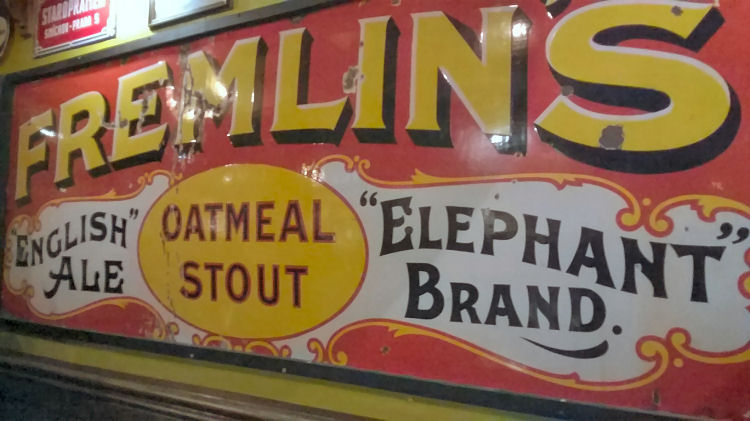Fremlins Outmeal Stout sign